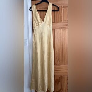 Abercrombie and Fitch Plunge Cowl Back Maxi Dress